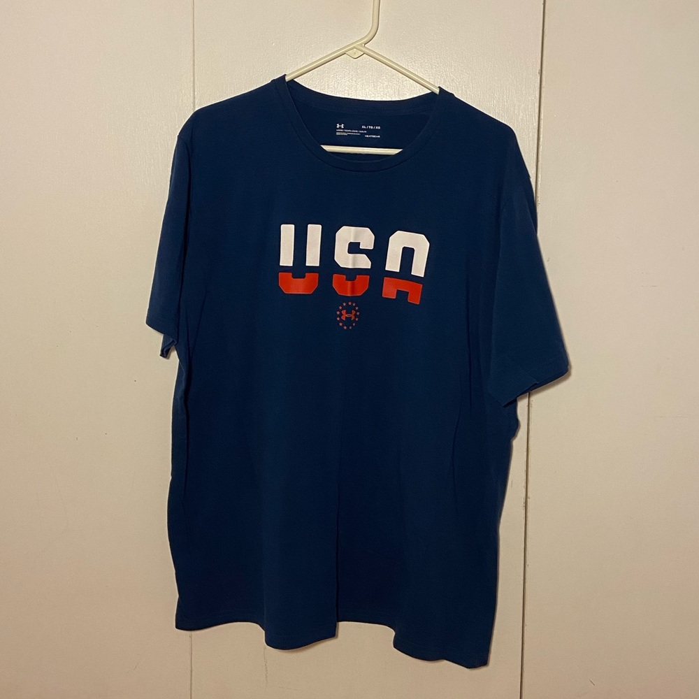 COPY - Navy Blue Under Armour USA T-shirt Adult XL